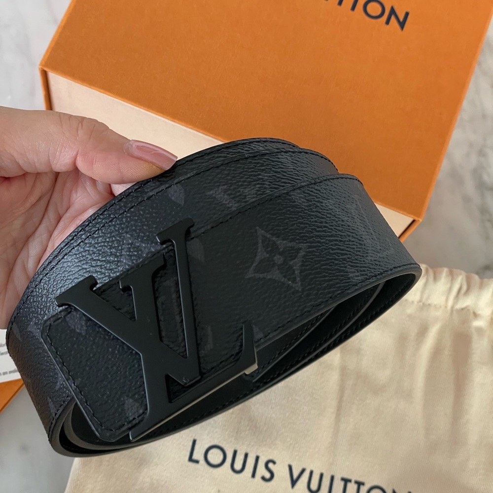 NWT Authentic Louis Vuitton LV Initiales Monogram Eclipse Belt – Size 90/36